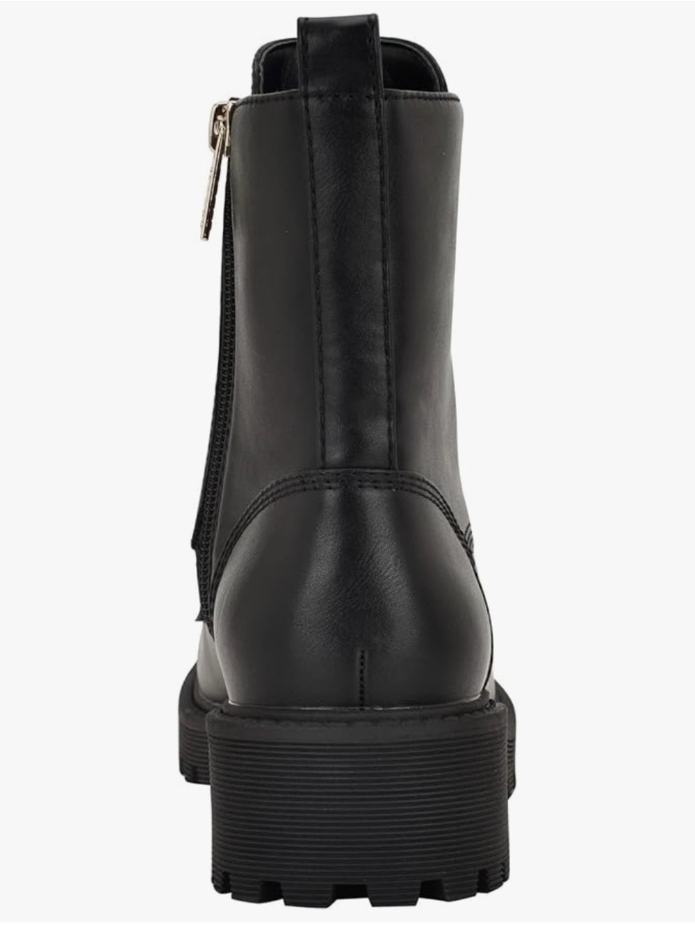 GUESS Black Lace-Up Combat Boots with Gold Eyelets NWOT - Picture 7 of 16